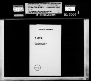 Gemeinderechtsverhältnisse in Oberbalzheim, Oberkirchberg, Orsenhausen, Rot, Schnürpflingen mit Ammerstetten, Schönebürg und Sinningen