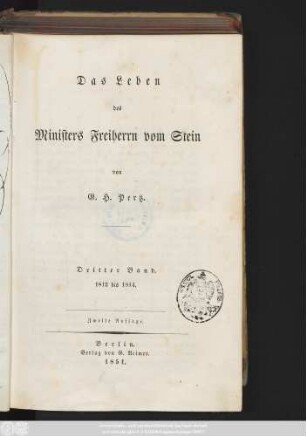 Bd. 3: 1812 bis 1814