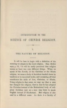 I.The nature of religion.