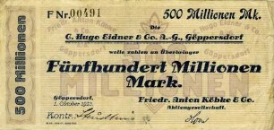 Fünfhundert Millionen Mark