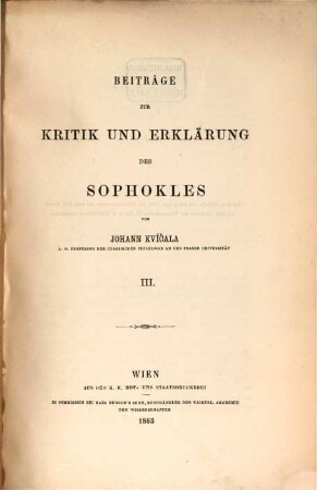 Beiträge zur Kritik und Erklärung des Sophokles, 3