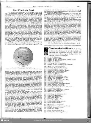 Centra-Adreßbuch (III. Nachtrag)