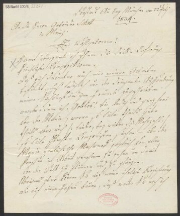 Brief an B. Schott's Söhne : 22.07.1824