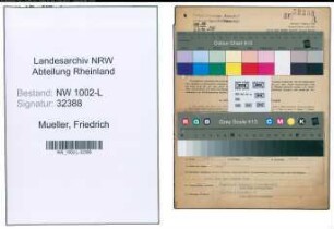 Entnazifizierung Friedrich Mueller , geb. 29.04.1908 (Referendar)