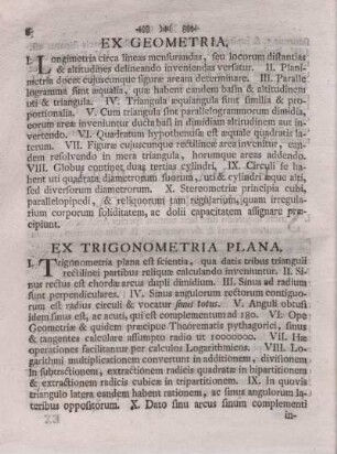 Ex Trigonometria Plana.