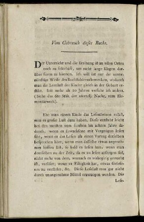 Vom Gebrauch dieses Buchs.