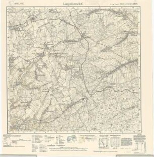 Section Langenbernsdorf aus: Topographische Karte (Meßtischblätter) Sachsen