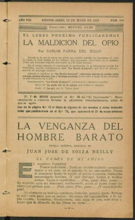 1924008339: La venganza del hombre barato : novela inédita