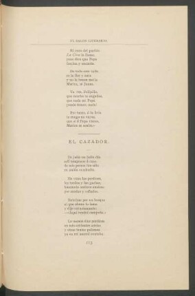 El cazador.