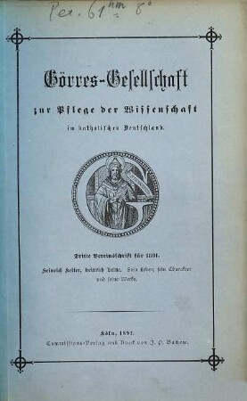 Heinrich Heine : sein Leben, sein Charakter und seine Werke