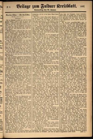Zweite Ausgabe vom Donnerstag, den 21. Januar 1897.