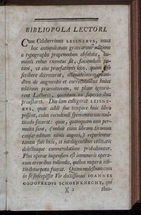 Bibliopola Lectori
