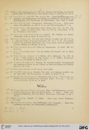 Waffen (Nr. 97-117)