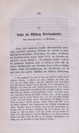 XI. Ueber die Wüstung Berningshausen.