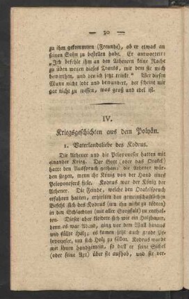 IV. Kriegsgeschichten aus dem Polyän