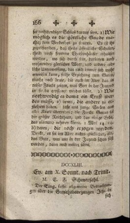 DCCXLIII. Ev. am X. Sonnt. nach Trinit.