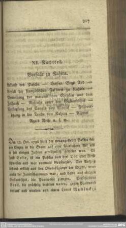 XI. Kapitel. Vorfälle zu Kahira