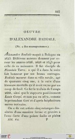 Oeuvre d’Alexandre Badiale