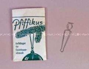 Christbaumschmuck: Aufhänger, mit Originalverpackung