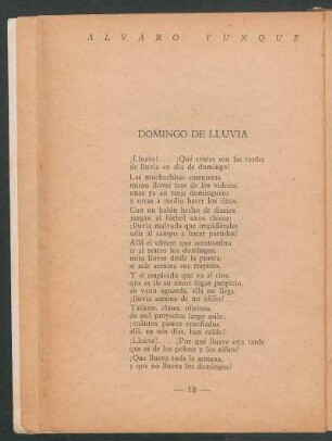 Domingo de lluvia