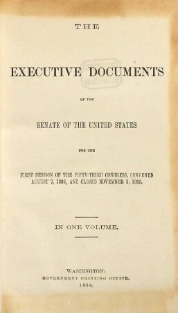 Senate documents. [442.] 1893 = Congress 53, Sess. 1