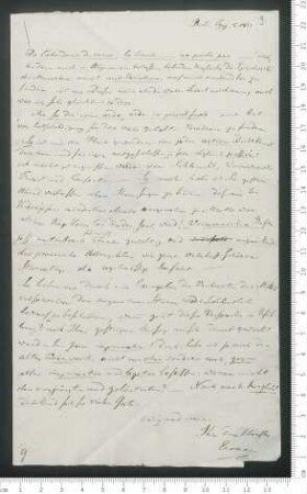 Brief von Adolf Erman an Adelbert von Chamisso