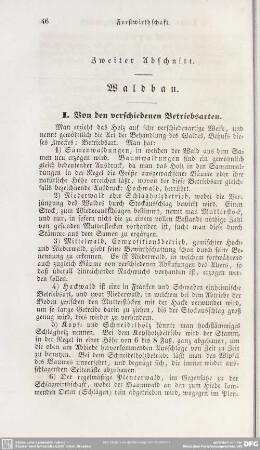 Zweiter Abschnitt. Waldbau