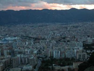 Palermo, Stadtzentrum, Blick nach Osten, vom Monte Pellegrino