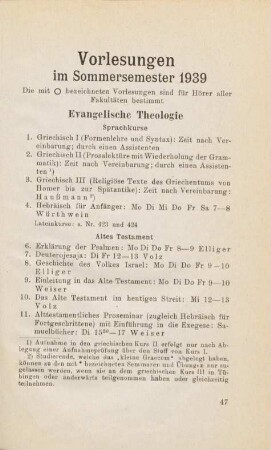 47-51, Evangelische Theologie - Katholische Theologie
