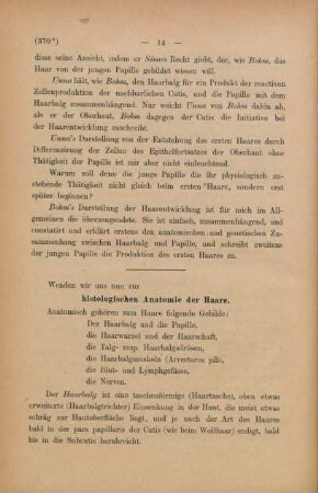 ... histologischen Anatomie der Haare