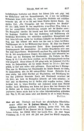 617-618 [Rezension] Albrecht, Justinus, Gott mit uns