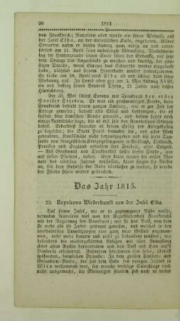 23. Napoleons Wiederkunft von der Insel Elba