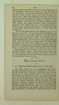 23. Napoleons Wiederkunft von der Insel Elba