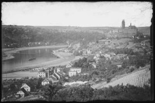 Meißen. Blick ins Elbtal auf Meißen, von der Bosel aus