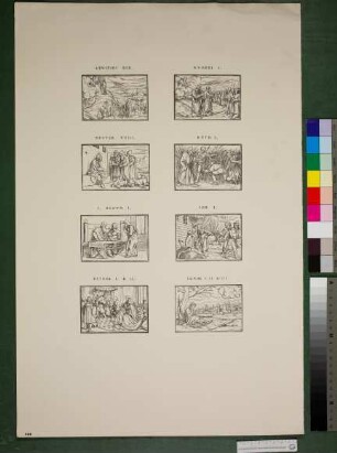 Nachdruck von acht alttestamentlichen Szenen nach Hans Holbein d. J.