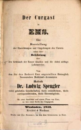 Der Kurgast in Ems