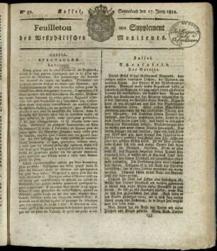 No. 52, Sonnabend den 27. Juny 1812