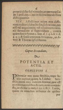 Caput Secundum. De Potentia Et Actu.