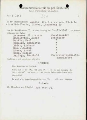 Maier, Amalie