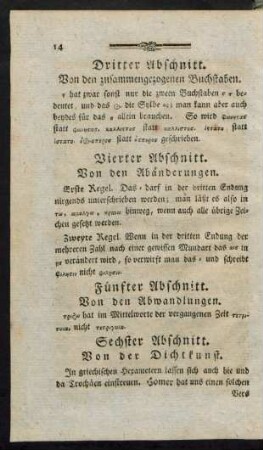 Dritter Abschnitt. Von den zusammengezogenen Buchstaben.