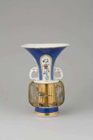 Vogelbauervase nach japanischem Vorbild