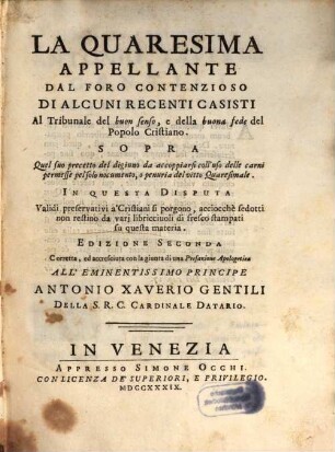 La Quaresima appellante