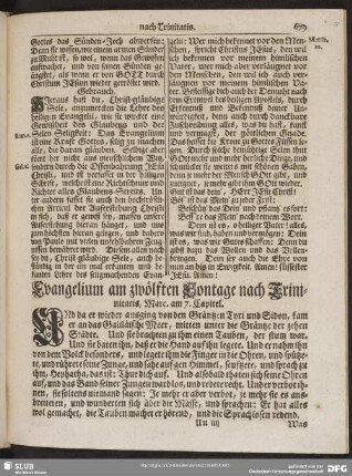 [Evangelium und Epistel am zwölften Sontage nach Trinitatis]
