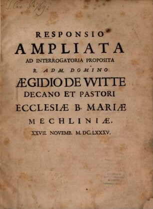 Responsio ampliata ad interrogatoria proposita