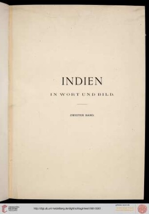 Band 2: Indien in Wort und Bild: eine Schilderung des indischen Kaiserreiches