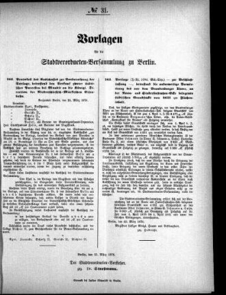 No. 31, 25. März 1878