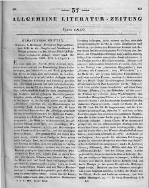 Röhr, J. F.: Predigt am Reformations-Feste 1838 in der Haupt- und Stadtkirche zu Weimar. 9. Aufl. Weimar: Hoffmann 1839