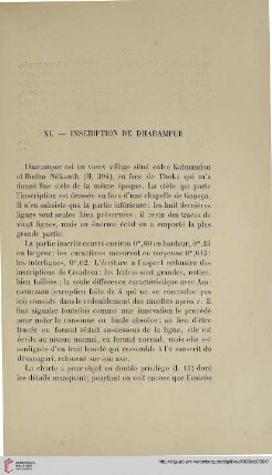 XI. Inscription de Dharampur