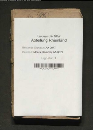 Betreffend den moersischen Landtag