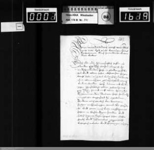 Weihnachts- und Neujahrsschreiben 1654/1655